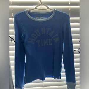 American Eagle Outfitters Blue Textured Shirt